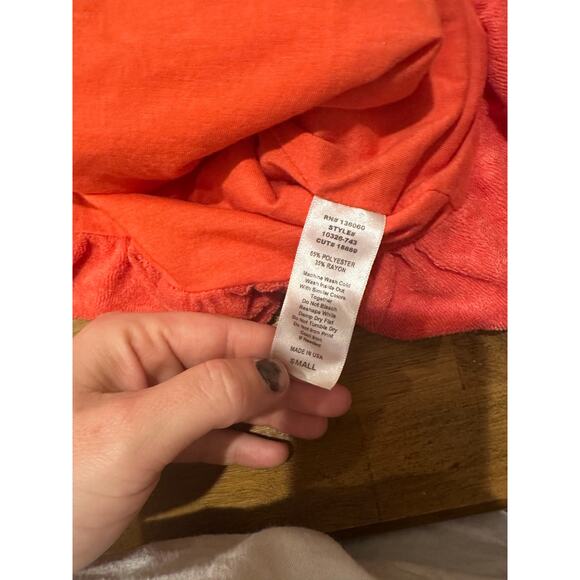 Project Social T Runaway Terry Bubble Tank Orange Size S NWT - Picture 5 of 8